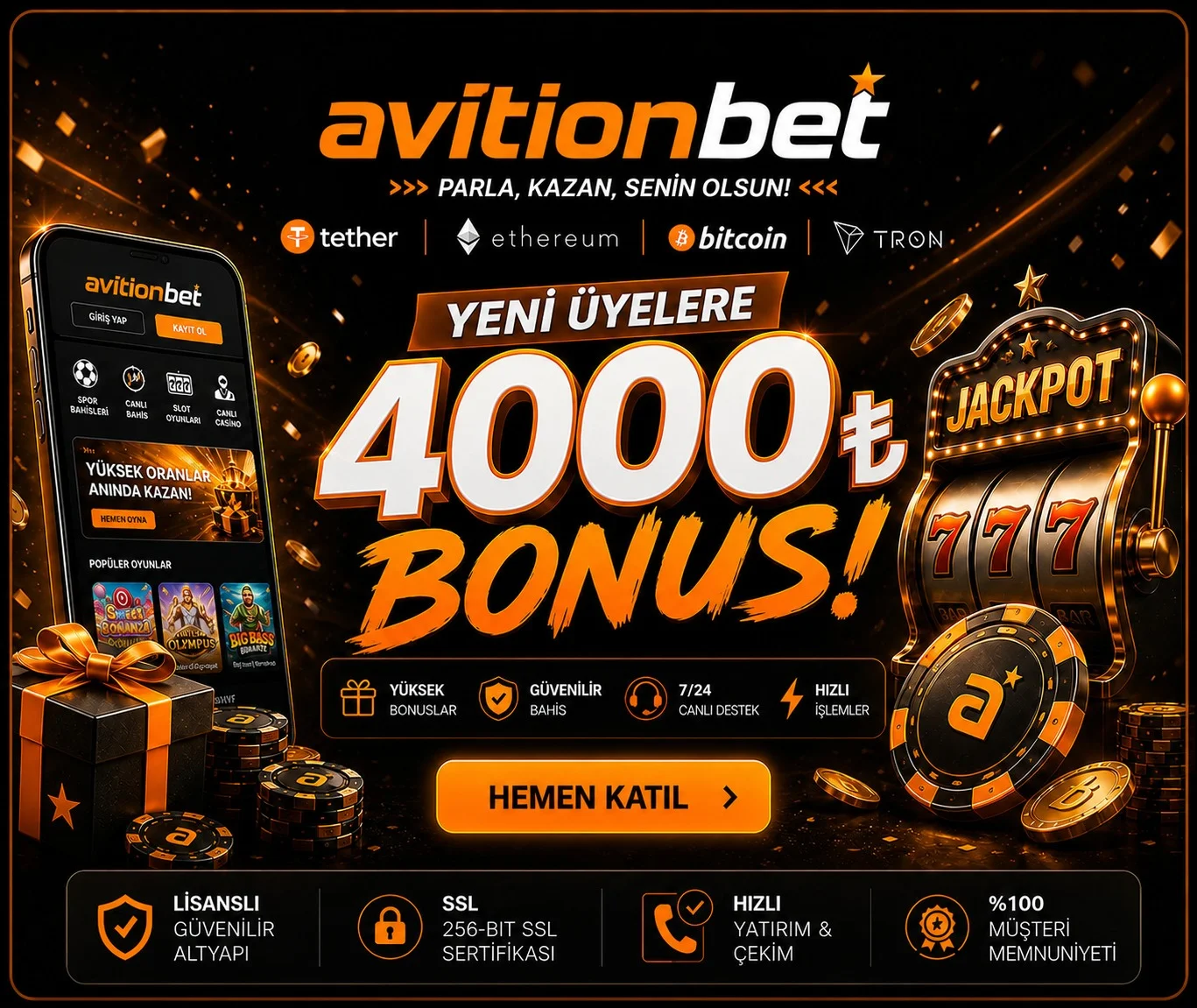 Yeni Üyelere 4.000 ₺ Bonus AvitionBet'te